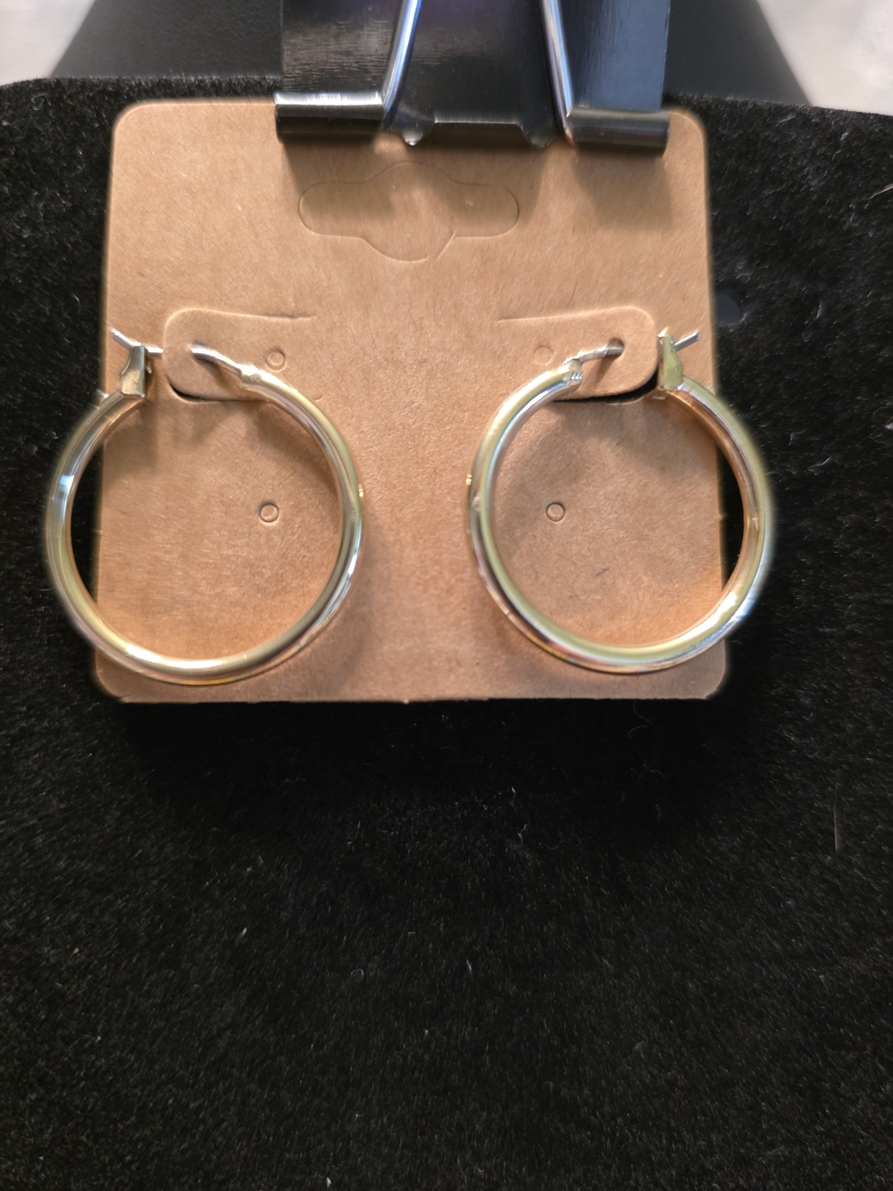 #460 Retrofit Polished Gold Hoop Earrings.